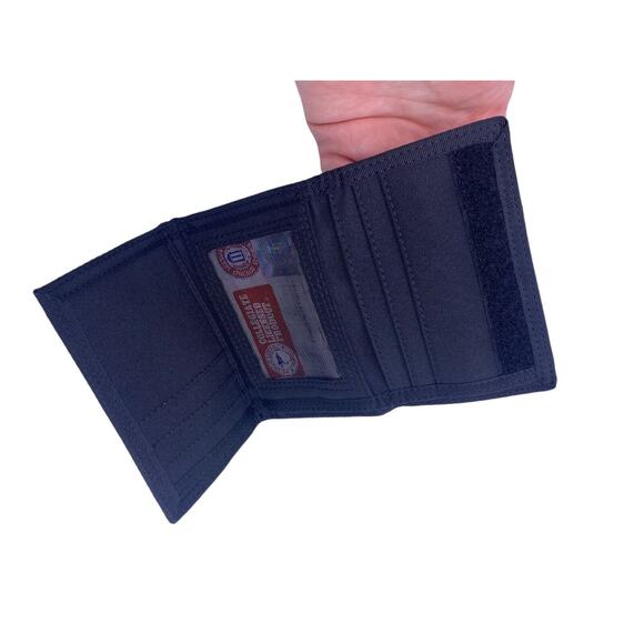 KU Wallet New Mens Womens Student University of Kansas Jayhawks Black Nylon - Picture 4 of 6